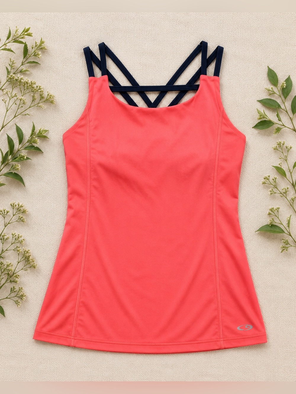 C9 by Champion Coral Tank with Contrast Black Strappy Back